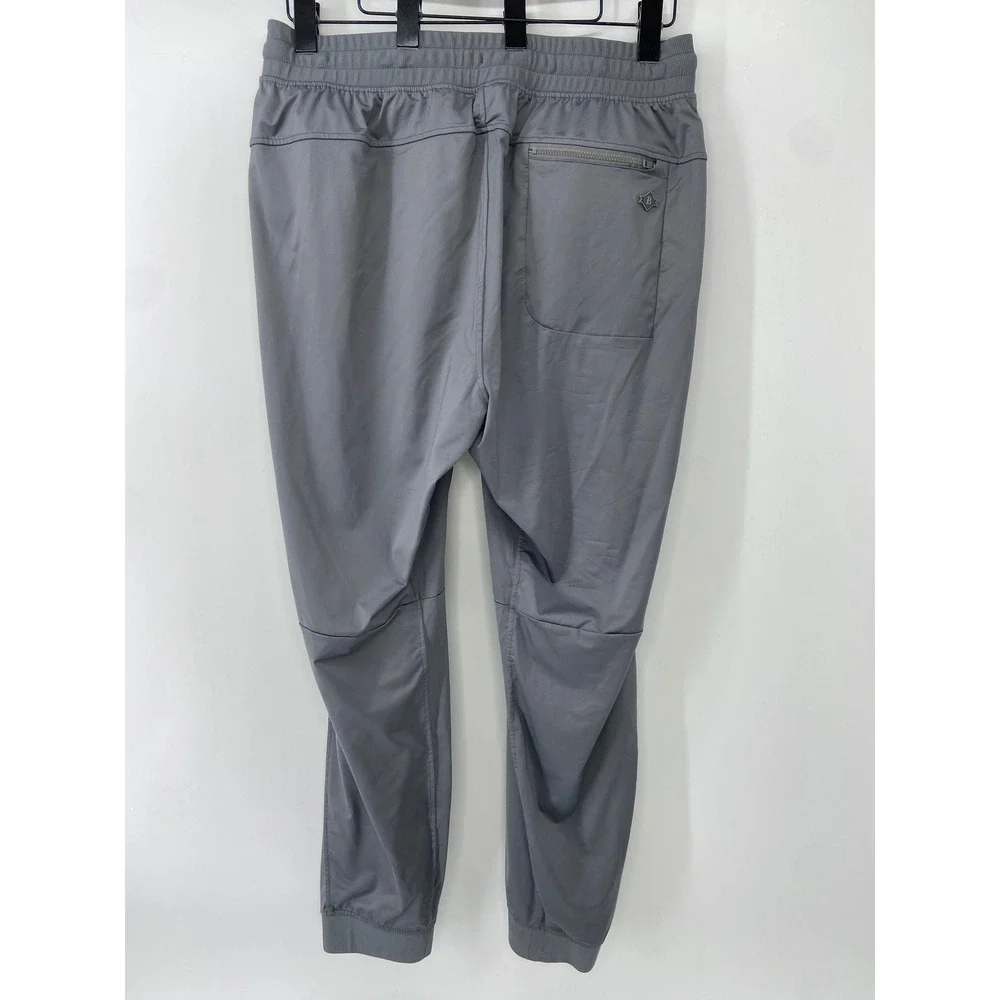 Burlebo Joggers Men 2XL Gray Training Athletic Performance Gym Stretch Pants